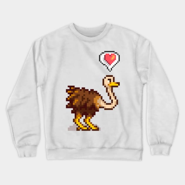 Stardew Valley Ostrich Love Crewneck Sweatshirt by r9440